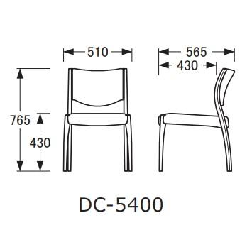 5年保証 浜本工芸製 ダイニングチェア（肘無し）No.5400／DC-5400 木部：オーク材 ウレタン塗装 塗色：3色対応 張地：17色対応 玄関前配送料無料｜f-room｜05