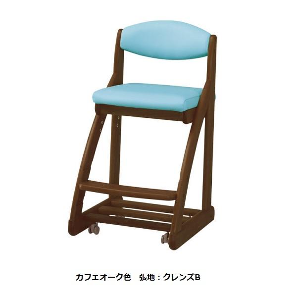 [送料無料] 国産 浜本工芸 デスクチェア/学習チェア/学習椅子 DSC-28 ナラ無垢材 張地：8色対応 座面4段階調節・座面前後スライド調節の画像