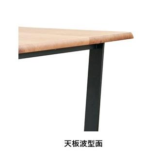 【開梱設置送料無料】5年保証 浜本工芸 240ダイニングテーブル DTH - 4950 / 4953 主材：オーク無垢材 天板：波型面 脚：金属脚 高さ：700mm 天板厚：33mm_6
