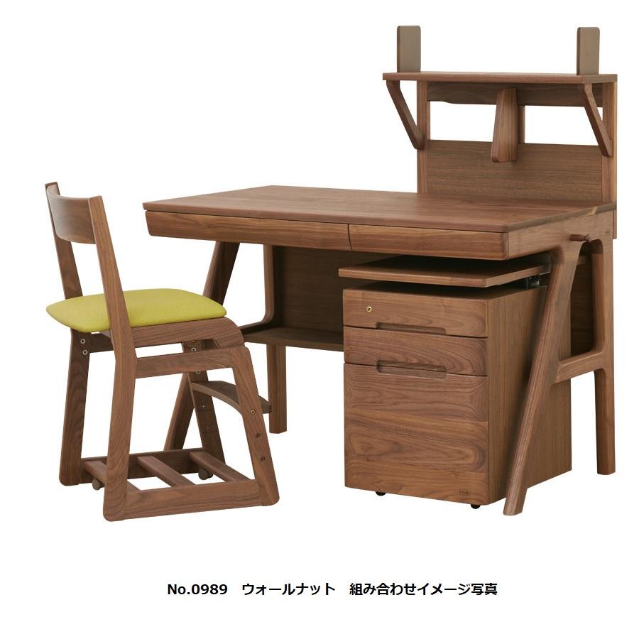 国産 浜本工芸 学習デスク用 No.0909昇降袖A 素材：ウォールナット無垢