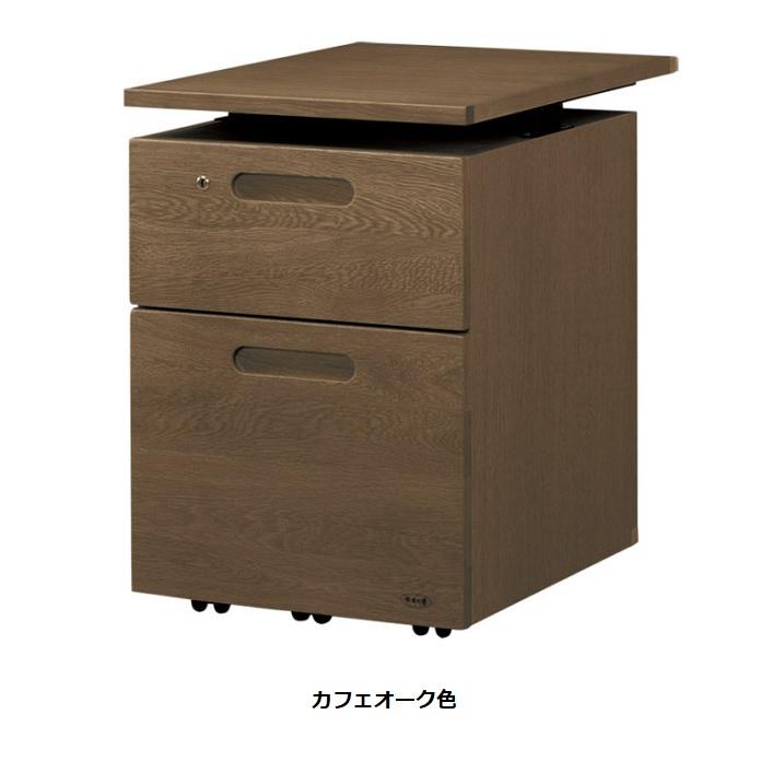 [送料無料] 国産 浜本工芸 学習デスク用 No.28昇降袖B 素材：ナラ無垢材 (天板UV塗装) 塗色：3色対応 (NA/DA/CA)_3