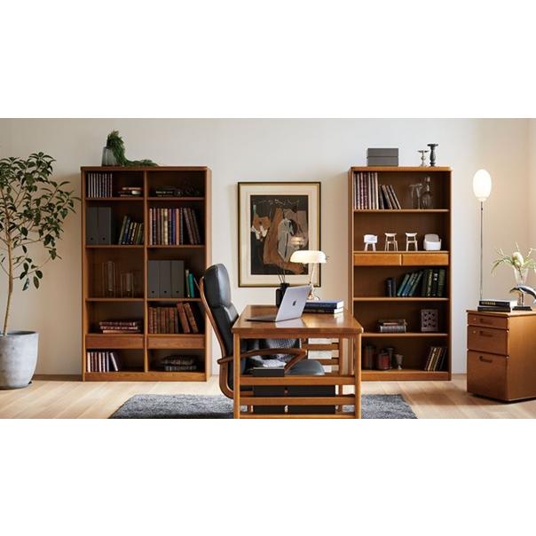 浜本工芸　楢材オープンシェルフ　W85ｃｍ　 リビングシェルフ/書棚/本棚/ 浜本工芸 楢材オープンシェルフ W85cm リビングシェルフ/書棚/本棚/