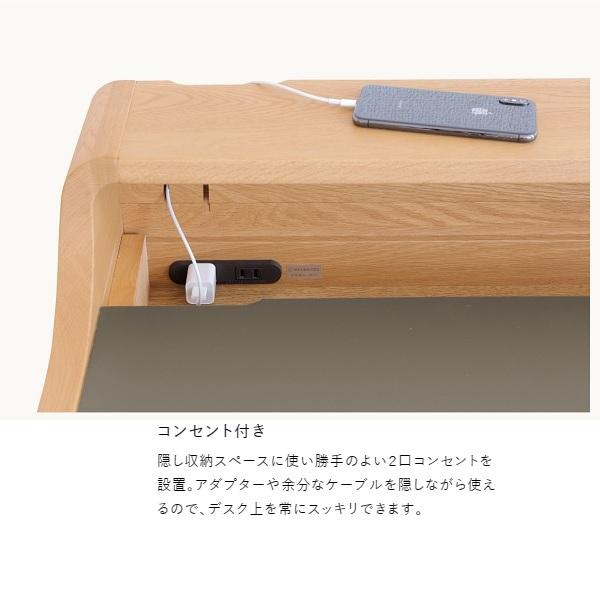 [開梱設置送料無料] 国産 浜本工芸 No.49デスク 素材：ナラ無垢 (天板メラミン) 塗色：3色対応 (NA/DA/CA)_10