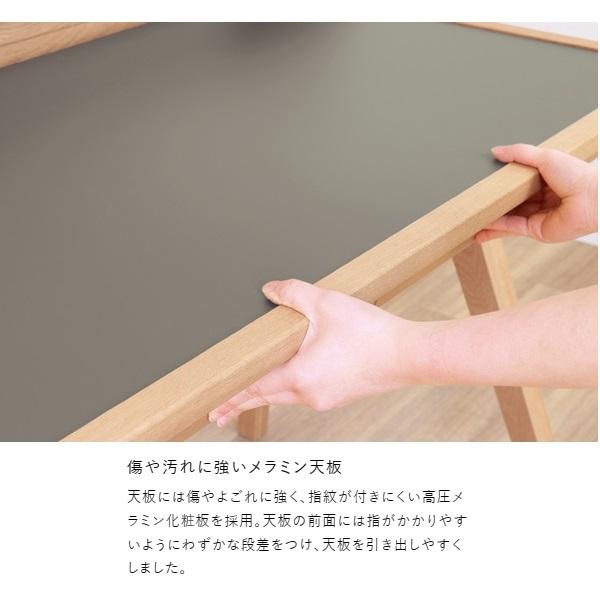 [開梱設置送料無料] 国産 浜本工芸 No.49デスク 素材：ナラ無垢 (天板メラミン) 塗色：3色対応 (NA/DA/CA)_9