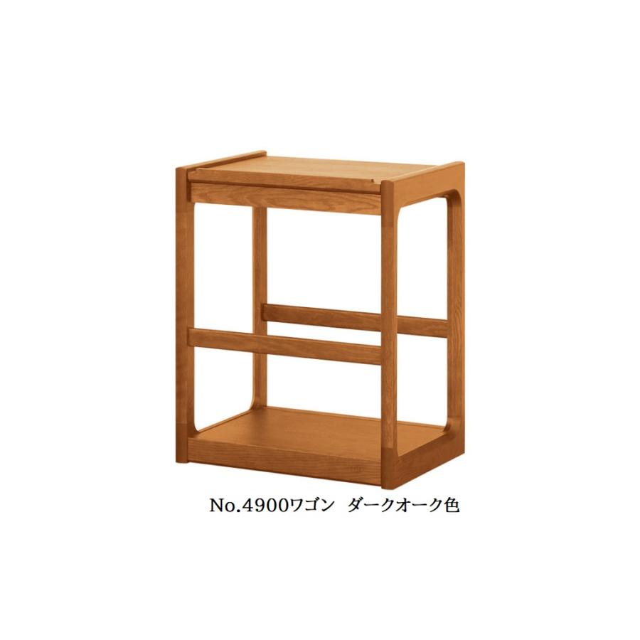 浜本工芸 [送料無料] 国産 No.4900ワゴン 素材：オーク材 塗色：3色