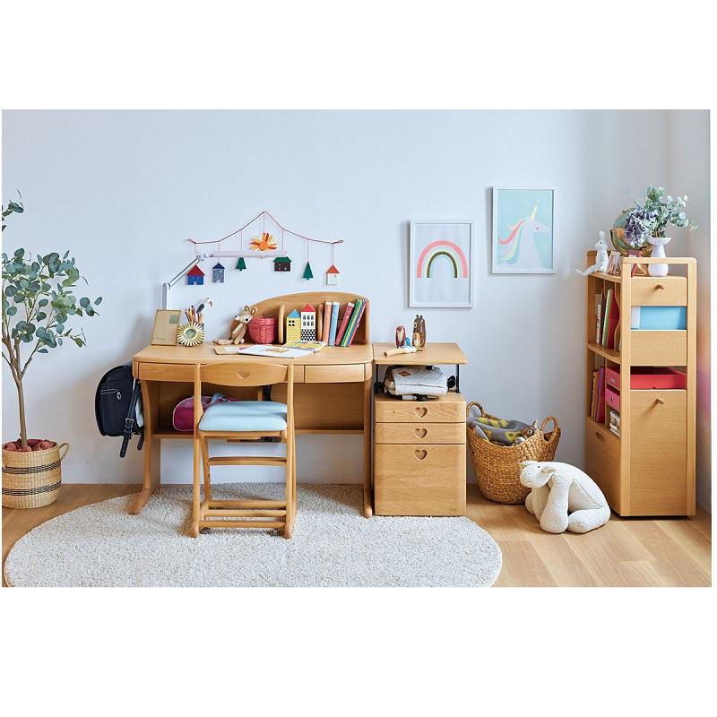 浜本工芸 [送料無料] 国産 学習デスク用 No.57昇降袖A 素材：ナラ無垢