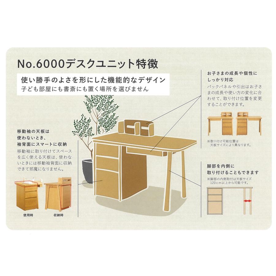 浜本工芸 [送料無料] 国産 No.6000 デスクユニット No.6000 引出 (幅