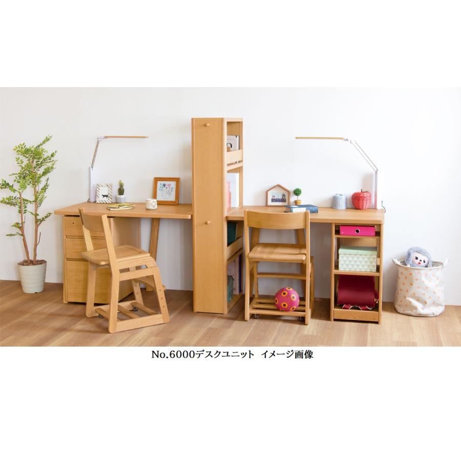 [送料無料] 国産 浜本工芸 No.6000 デスクユニット No.6000 ラック脚 (奥行60cm) 素材：ナラ無垢材 塗色：3色対応 F☆☆☆☆_9