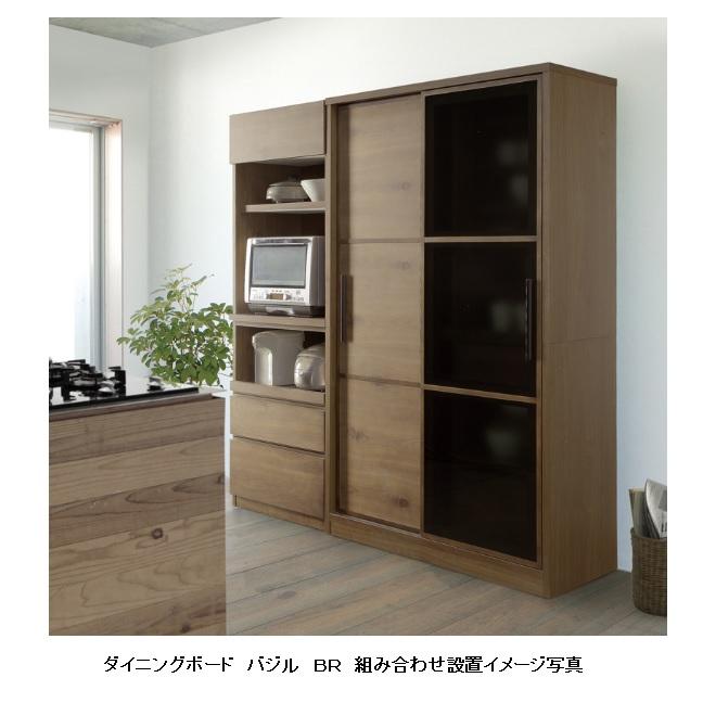 河口家具製 国産品 １２０ ダイニングボード バジル 前板：ウォールナット/オーク突板 ウレタン塗装 開梱設置送料無料_4