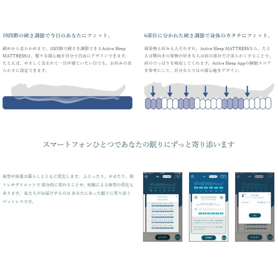 [開梱設置送料無料] パラマウントベッド アクティブスリープマットレス Aモデル マットレスの硬さ調節機能有 2サイズ対応 アナライザー選択可 操作パネル選択可の画像