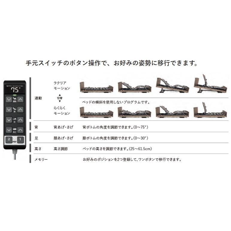 [開梱設置送料無料] パラマウントベッド セミダブル 電動ベッド アクティブスリープベッド モデルE キューブタイプ アナライザー有無選択可 旧名 インタイム3000の画像