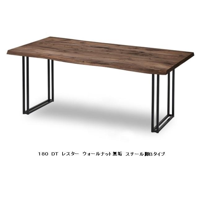 【開梱設置送料無料】※うれしいレビュー特典有 ニッポネア (NIPPONAIRE) 180 ダイニングテーブル / 食卓 レスター 耳付き無垢板2色対応 スチール脚4タイプ_3