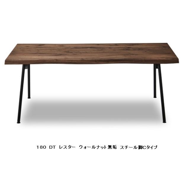 【開梱設置送料無料】※うれしいレビュー特典有 ニッポネア (NIPPONAIRE) 180 ダイニングテーブル / 食卓 レスター 耳付き無垢板2色対応 スチール脚4タイプ_4