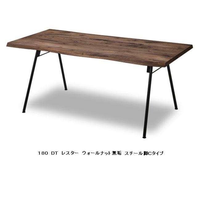 【開梱設置送料無料】※うれしいレビュー特典有 ニッポネア (NIPPONAIRE) 180 ダイニングテーブル / 食卓 レスター 耳付き無垢板2色対応 スチール脚4タイプ_5