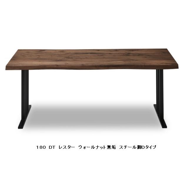 【開梱設置送料無料】※うれしいレビュー特典有 ニッポネア (NIPPONAIRE) 180 ダイニングテーブル / 食卓 レスター 耳付き無垢板2色対応 スチール脚4タイプ_6