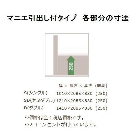 sembella(センベラ) セミダブルベッドフレーム マニエIV 引出し付タイプ ウォールナット材 送料無料（玄関前配送） 北海道・沖縄・離島はお見積り｜f-room｜06