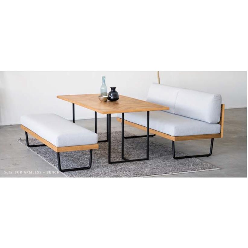 NOWHERE LIKE HOME アームレス ソファ スーク 120幅 / 150幅 有り 張地