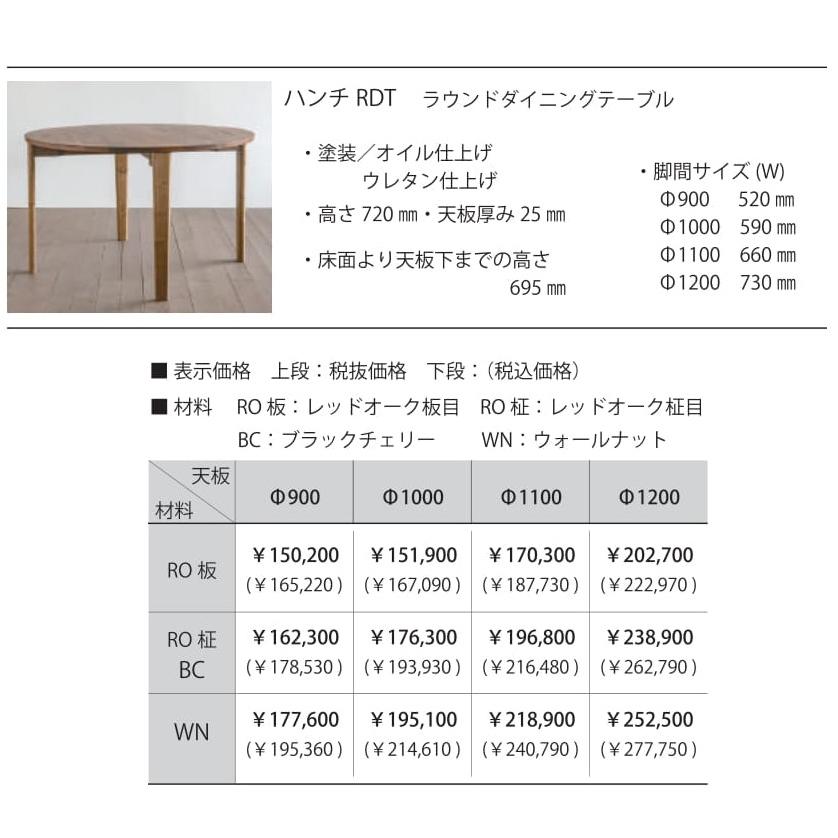 シキファニチア [開梱設置送料無料] ハンチ ラウンド ダイニング