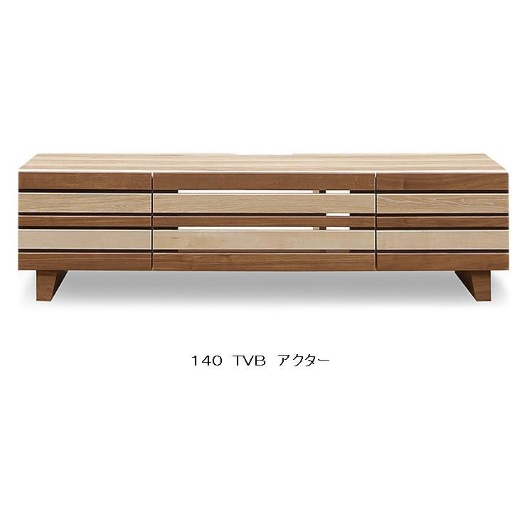 シギヤマ家具 140 テレビボード アクター 前板：強化紙 (オーク/ウォールナット/メープル柄) 引出し：フルオープンレール付 送料無料