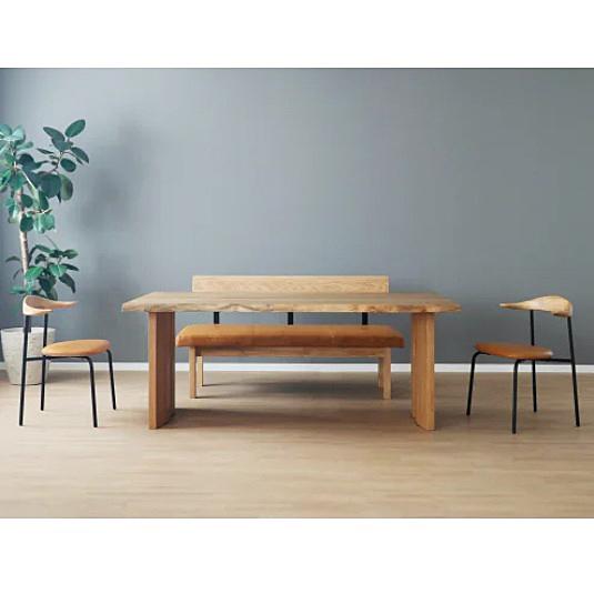 シギヤマ家具 160テーブル ビルト２ 3サイズ対応：160/180/200 天板：OAK (ホワイトオーク) 脚：アイアン (BK) ウレタン塗装 開梱設置送料無料_6