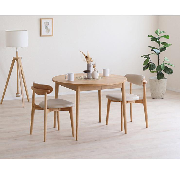 美品 シギヤマ家具 テーブル オーク ローテブル シギヤマ家具製 100伸長ラウンドテーブル ロブロ 天板：ホワイトオーク