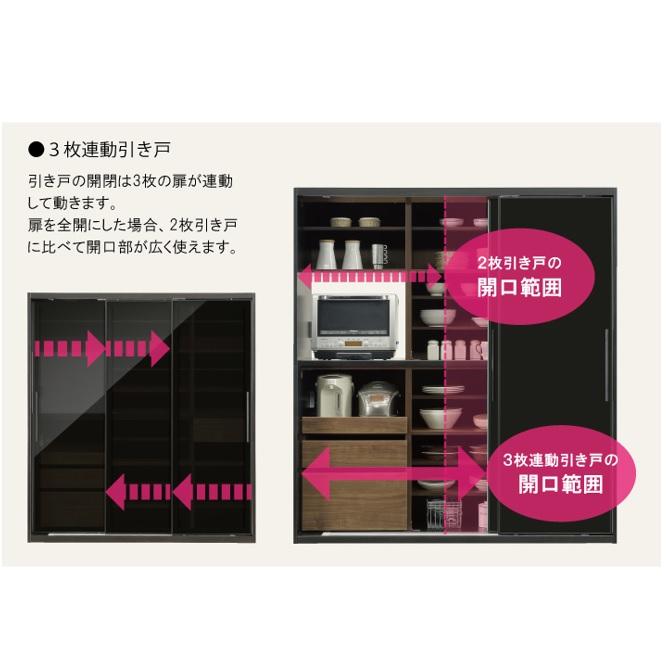 シギヤマ家具工業 シギヤマ家具 キッチンボード 180SL ネロ / ラビン 2