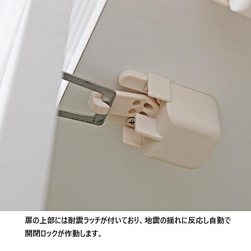 [開梱設置送料無料] シギヤマ家具製 40CAB シェルナ（片開き収納）左右扉あり 表面材：オレフィンシート2色対応（DGR/LGR）可動棚7段、扉裏ストッカー付_5