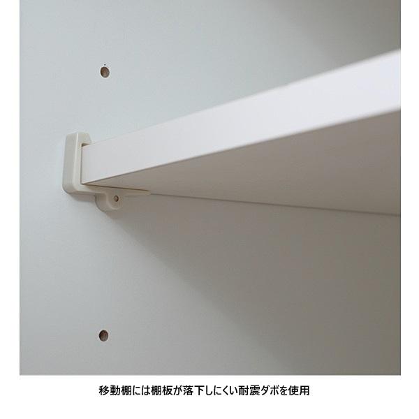 [開梱設置送料無料] シギヤマ家具製 40CAB シェルナ（片開き収納）左右扉あり 表面材：オレフィンシート2色対応（DGR/LGR）可動棚7段、扉裏ストッカー付_6
