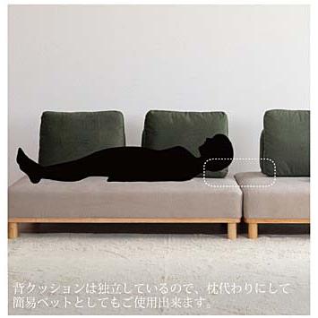 送料無料] 2Pソファ MU-01 張地：ファブリック3色対応 木部2色