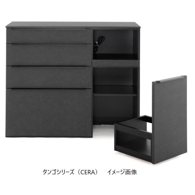 110カウンター タンゴ ２色対応：CERA/WH石目 表面材：塩ビシート 引出し：フルオープンレール仕様 送料無料 (玄関前配送)_6