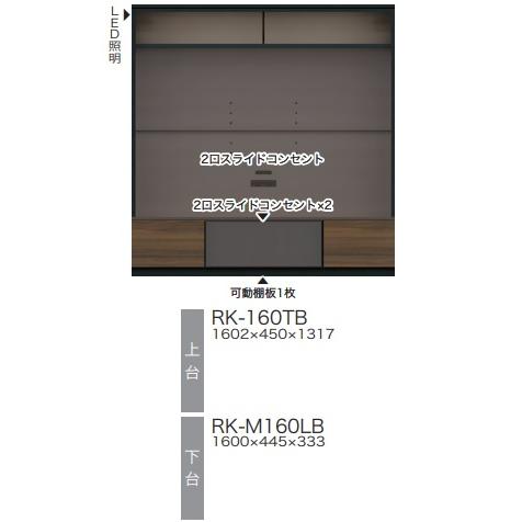 綾野製作所 160TVボード アリシア (ALICIA) RK-160TB+RK-M160LB LED
