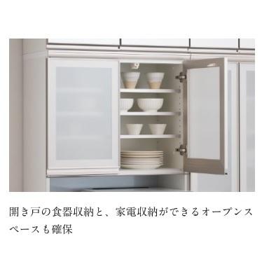 綾野製作所 60上キャビネット (開き戸／ガラス扉) ベイシス (BASIS) AX-60U 高さ：1107mm 開梱設置送料無料の画像