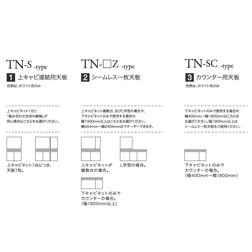 綾野製作所 120上キャビネット連結用天板 ベイシス (BASIS) TN-120SF (奥行：500mm) TN-120SF2 (奥行：450mm) ホワイト色 納期4週間 送料無料の画像