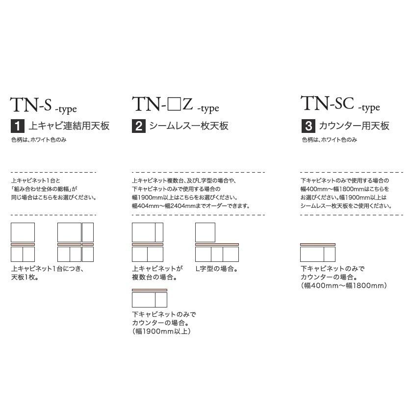 綾野製作所 120上キャビネット連結用天板 クラスト (CRUST) TN-120SF (奥行：500mm) TN-120SF2 (奥行：450mm) ホワイト色 納期4週間 送料無料の画像