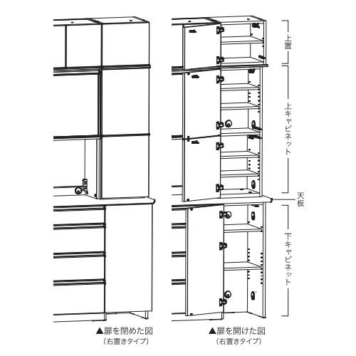 綾野製作所 ピアノ型サイドボックス用ラッピング天板 スタイン (STEIN) TN-KL 5色対応：S/H/J/M/D 幅1710〜2400mm 奥行2タイプ 送料無料_3