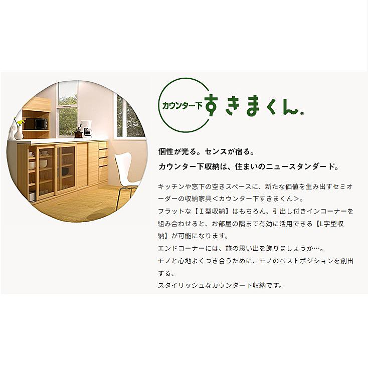 開梱設置送料無料] カウンター下 すきまくん 引出し＆扉キャビネット