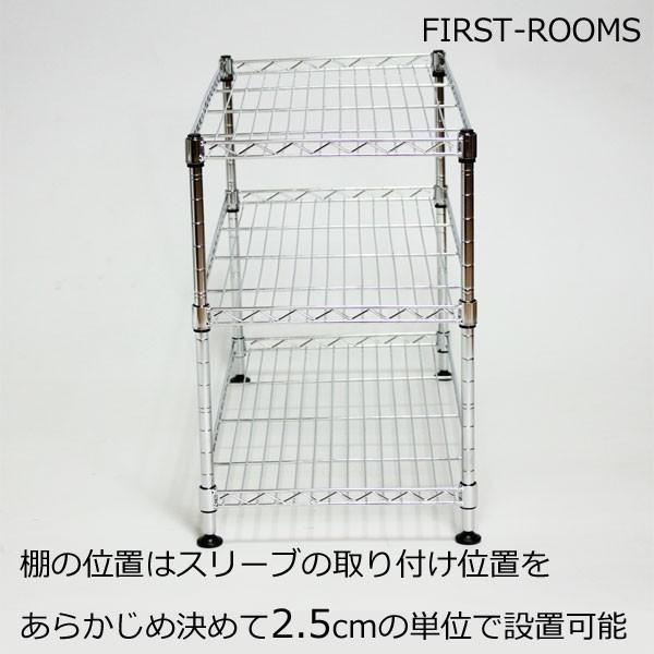 メタルラック スチールラック アジャスター付 3段 幅60×奥行き30×高さ