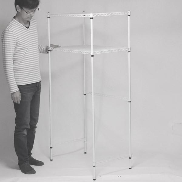 ランドリーラック スチールラック 2段 幅75×奥行き45×高さ151cm