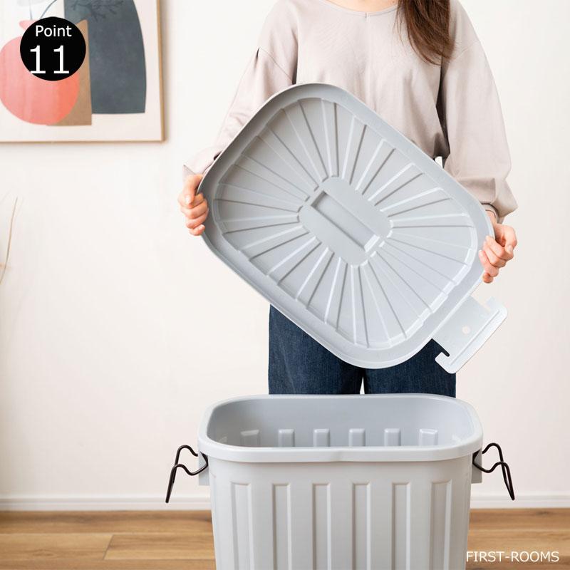ゴミ箱 ふた付き 60L 日本製 完成品 ブラック グレー グリーン