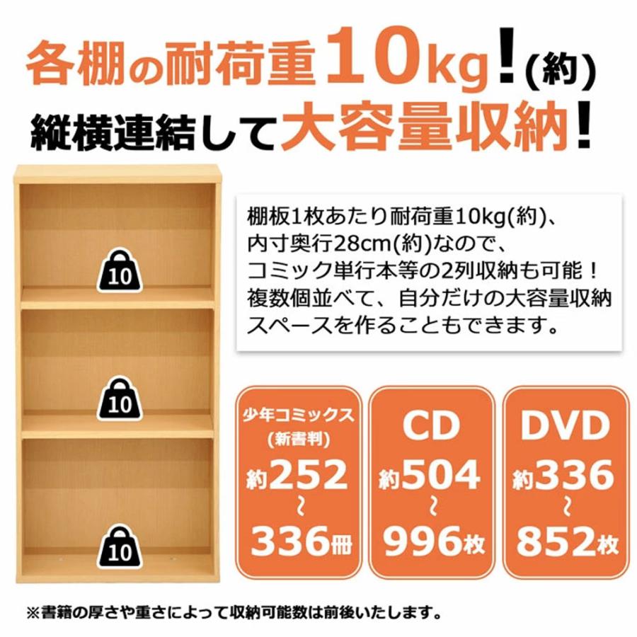 カラーボックス／上下左右連結対応 幅45 奥行き 29.4 高さ180cm