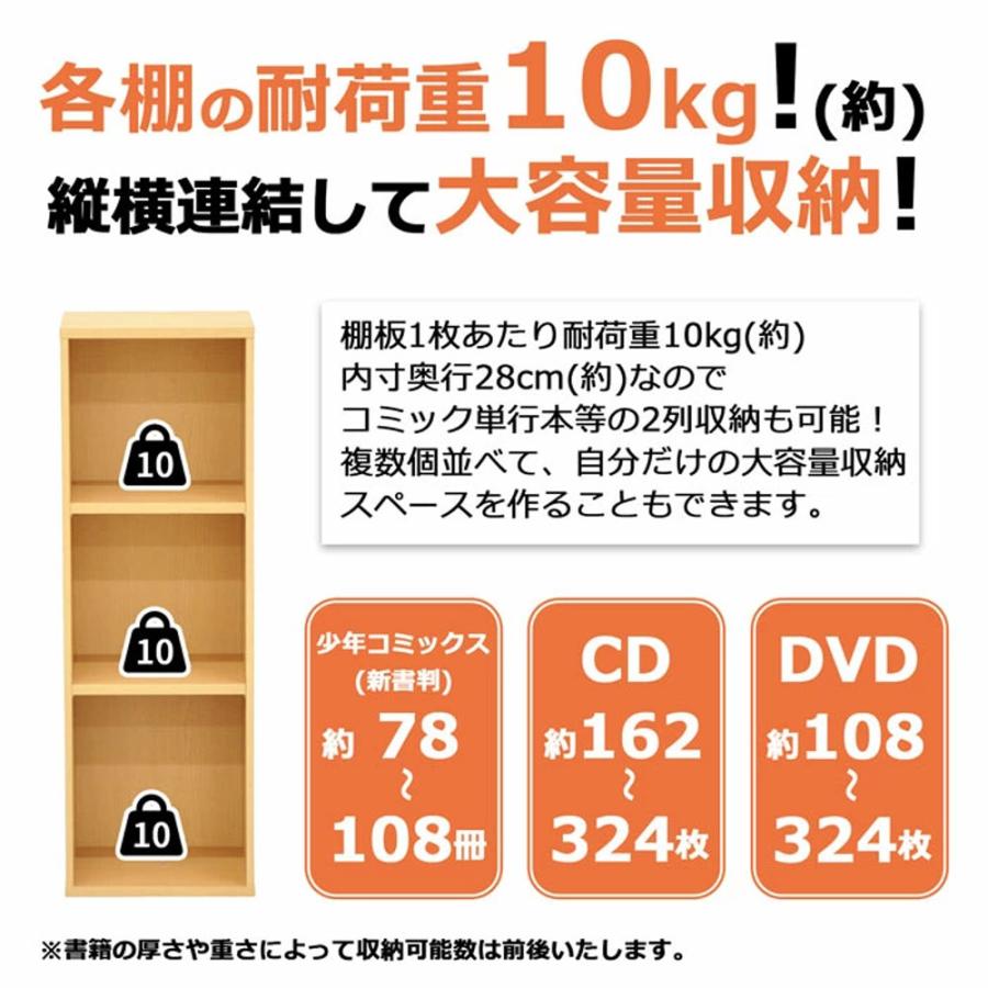 カラーボックス／上下左右連結対応 幅30奥行き 29.4 高さ90cm