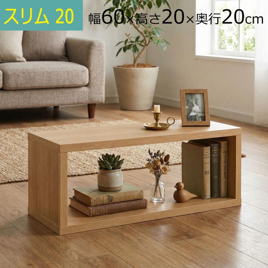 積んでbox カラーボックス 幅60 奥行き20 高さ20cm : 組み立て家具の