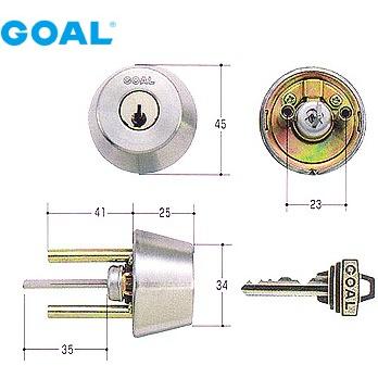 GOAL(ゴール)交換用シリンダーP-AD 5*4 GCY-95 シルバー色 対応