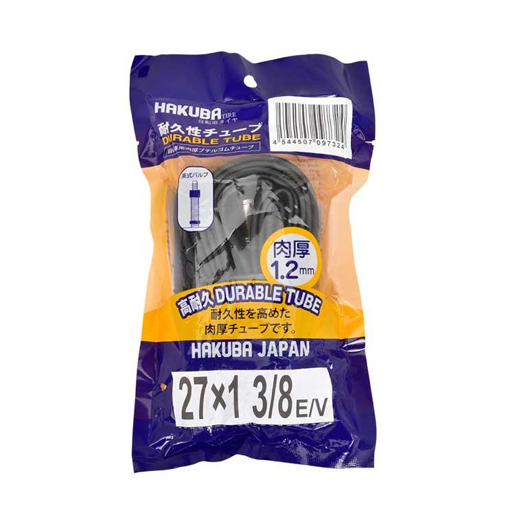 自転車 チューブ 1.2mm 27インチ HAKUBA TIRE ハクバタイヤ 27in 英式バルブ | 