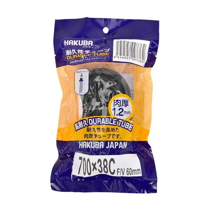 自転車 チューブ 1.2mm 700×38C HAKUBA TIRE ハクバタイヤ 700C 仏式バルブ | 