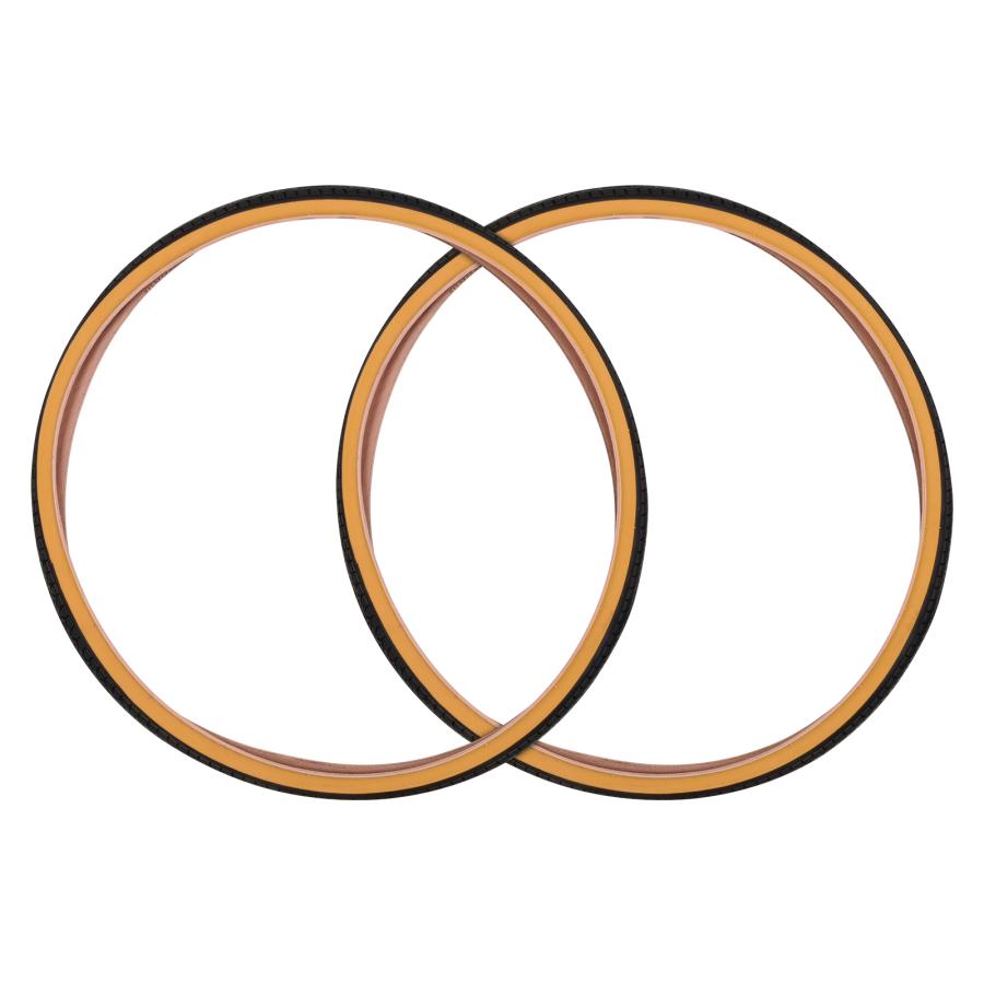 自転車 ケンダ タイヤ 700×28C 2本セット トレッドパターン部/ブラック×サイドウォール/ベージュ KENDA CP-TI006 クロスバイク ロードバイク | KENDA