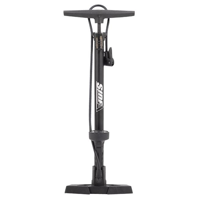 ゲージ付き空気入れ 自転車 英式・仏式・米式対応 フロアポンプ エアーポンプ 浮き輪・ボール用変換アダプター付き SIDEA SIDE-A 6432S ブラック | オオトモ | 01