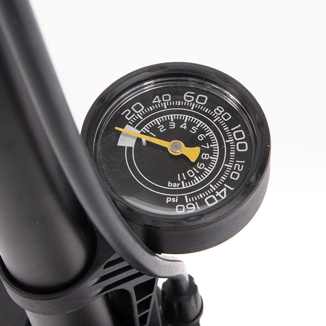 ゲージ付き空気入れ 自転車 英式・仏式・米式対応 フロアポンプ エアーポンプ 浮き輪・ボール用変換アダプター付き SIDEA SIDE-A 6432S ブラック | オオトモ | 02