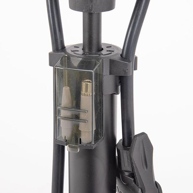 ゲージ付き空気入れ 自転車 英式・仏式・米式対応 フロアポンプ エアーポンプ 浮き輪・ボール用変換アダプター付き SIDEA SIDE-A 6432S ブラック | オオトモ | 03