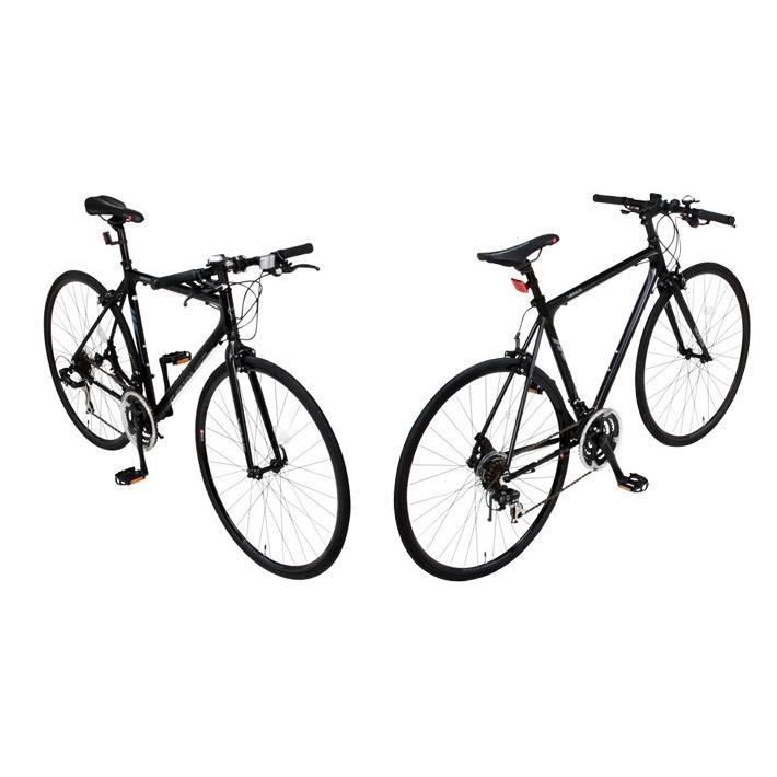 カーボン風 精悍マットブラックのカッコいいクロスバイク カノーバー